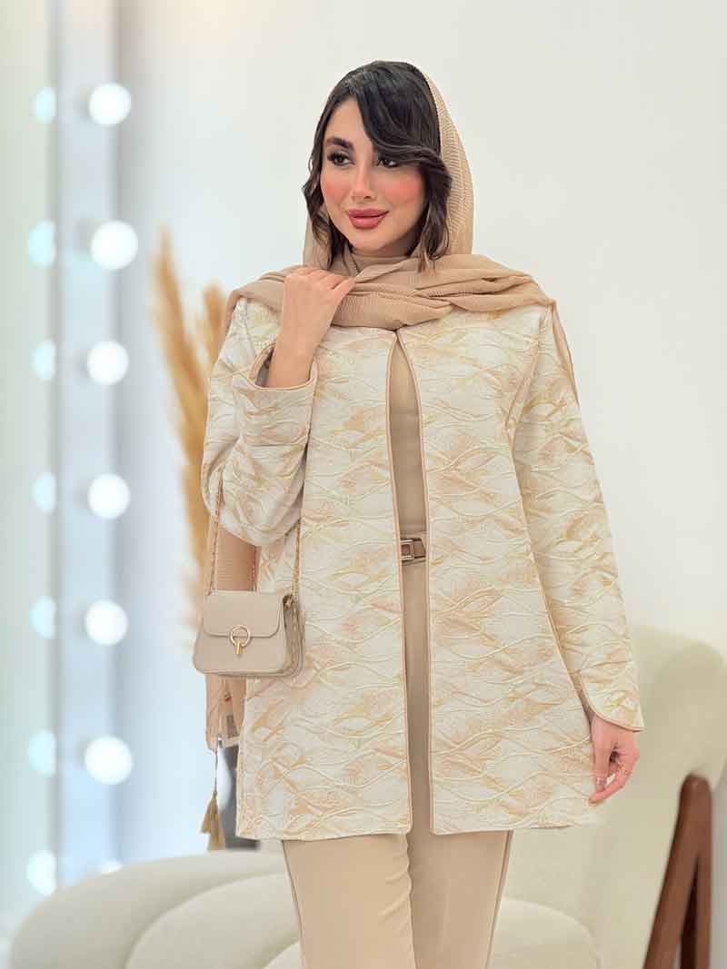 مانتو ژاکارد مغزی دوزی کد 6095