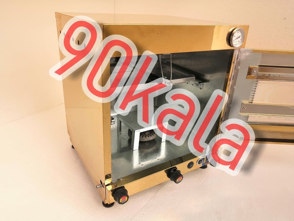 فرگازی استیل دارای فندک برقی بادماسنج و جوجه گردان (TG-375)