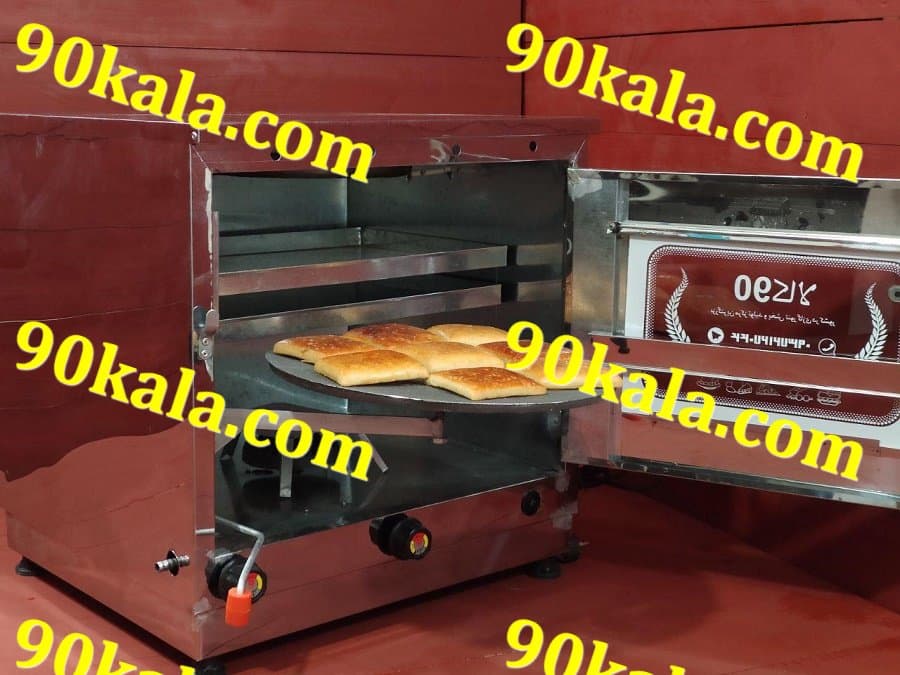 تنور دو سینی استیل بزرگ چدن 38 بافندک برقی (378) — تصویر ۸