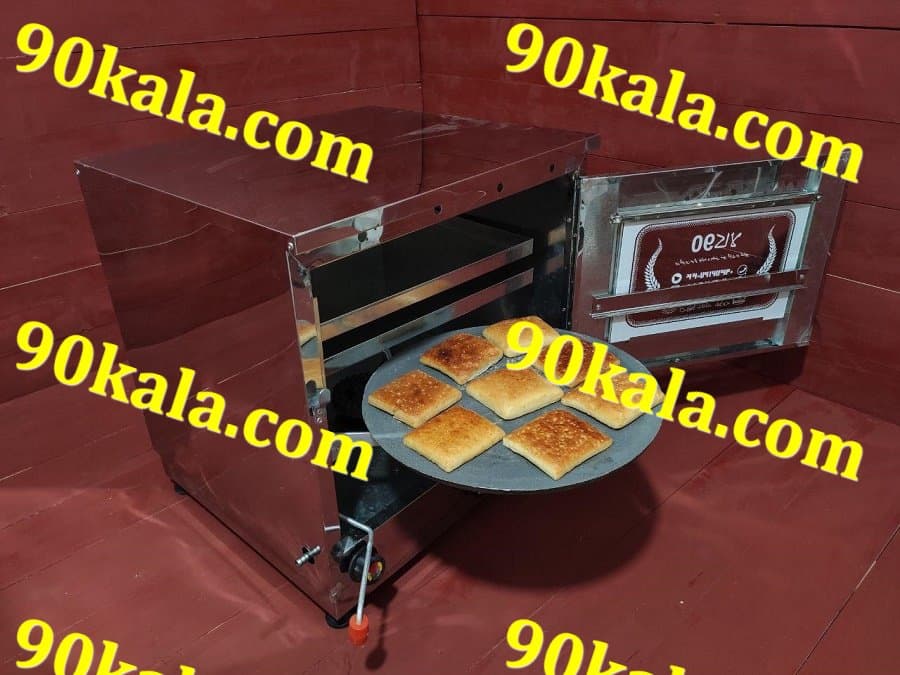 تنور دو سینی استیل بزرگ چدن 38 بافندک برقی (378) — تصویر ۴
