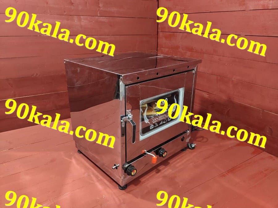تنور دو سینی استیل بزرگ چدن 38 بافندک برقی (378) — تصویر ۲