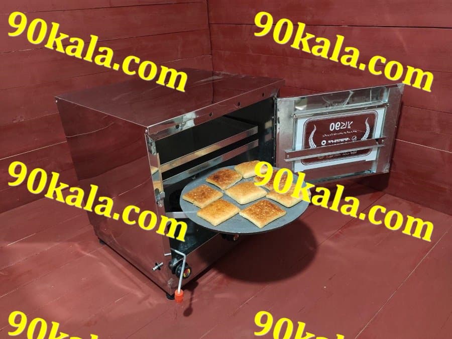تنور دو سینی استیل بزرگ چدن 38 بافندک برقی (378) — تصویر ۳