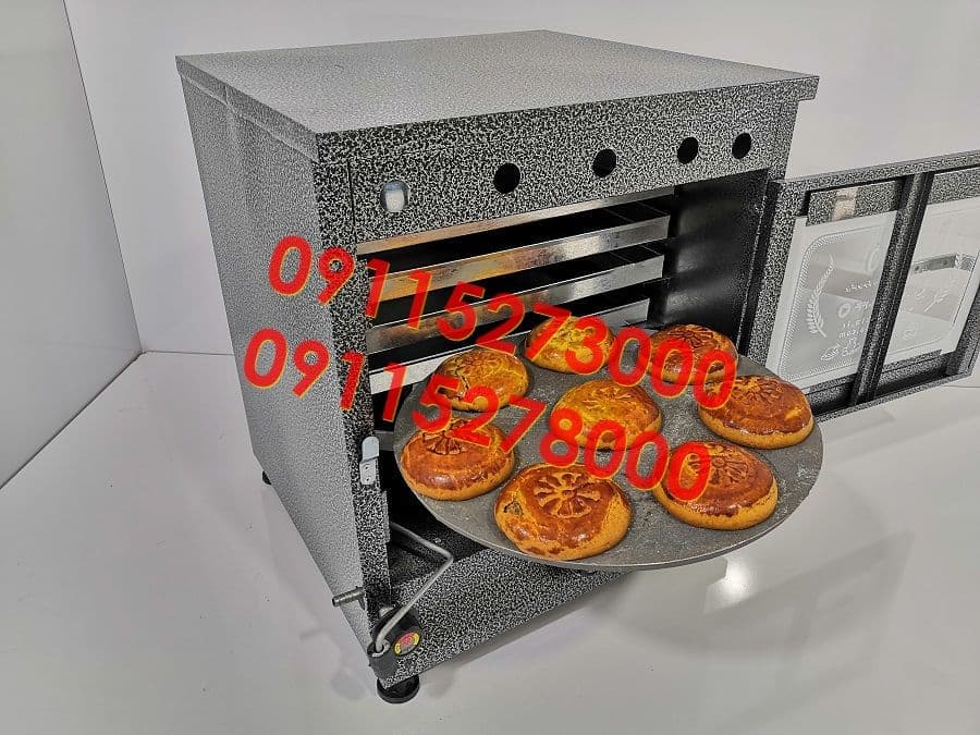 تنور گازی کوره ای مشکی 4 سینی + چدن 38 (کد400) — تصویر ۲