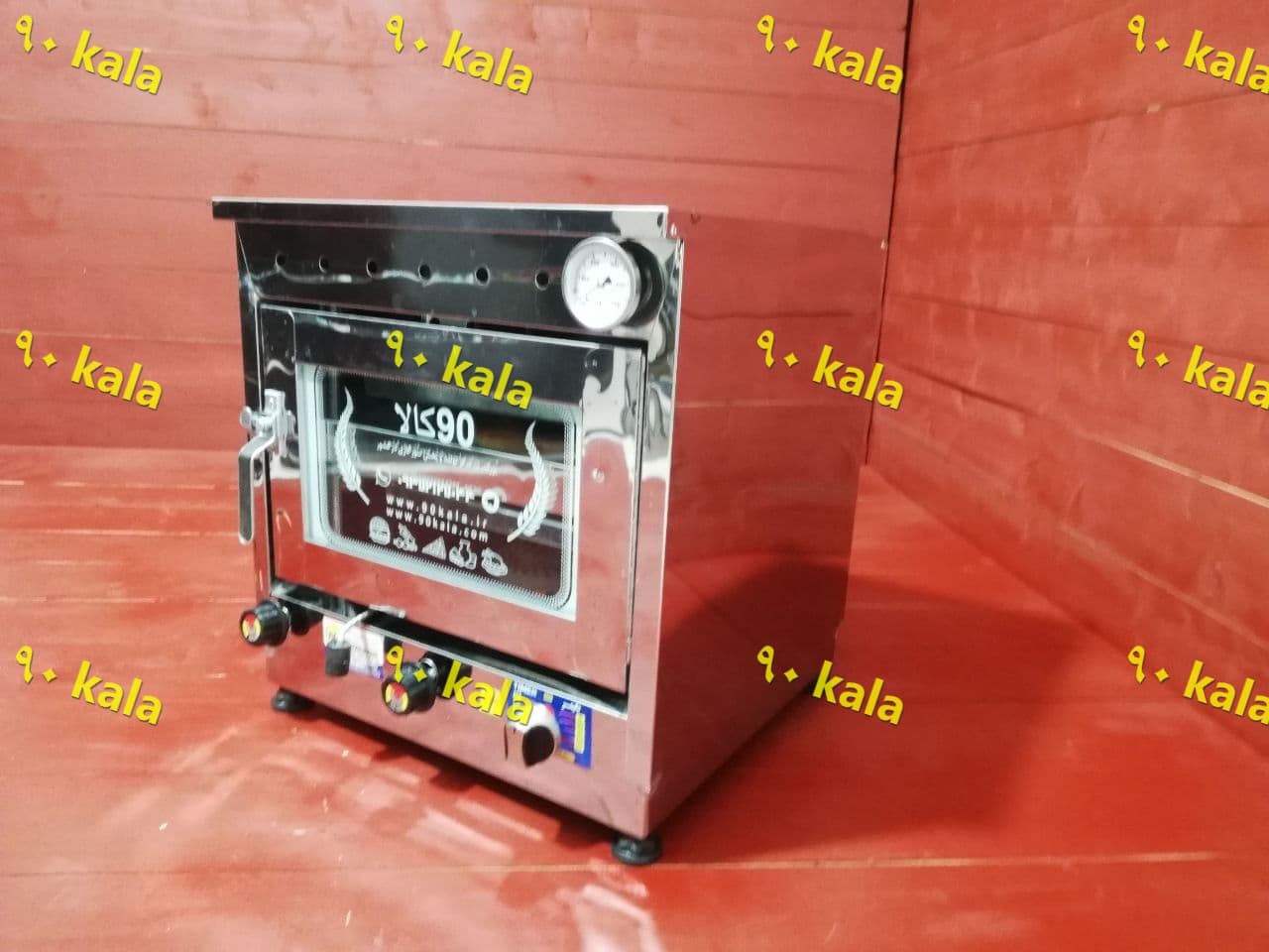فرگازی استیل دو سینی /چدن32/ تایمر /دماسنج /جوجه گردان دار(TG_392) — تصویر ۲
