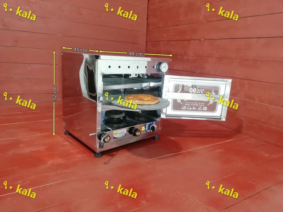 فرگازی استیل دو سینی /چدن32/ تایمر /دماسنج /جوجه گردان دار(TG_392)
