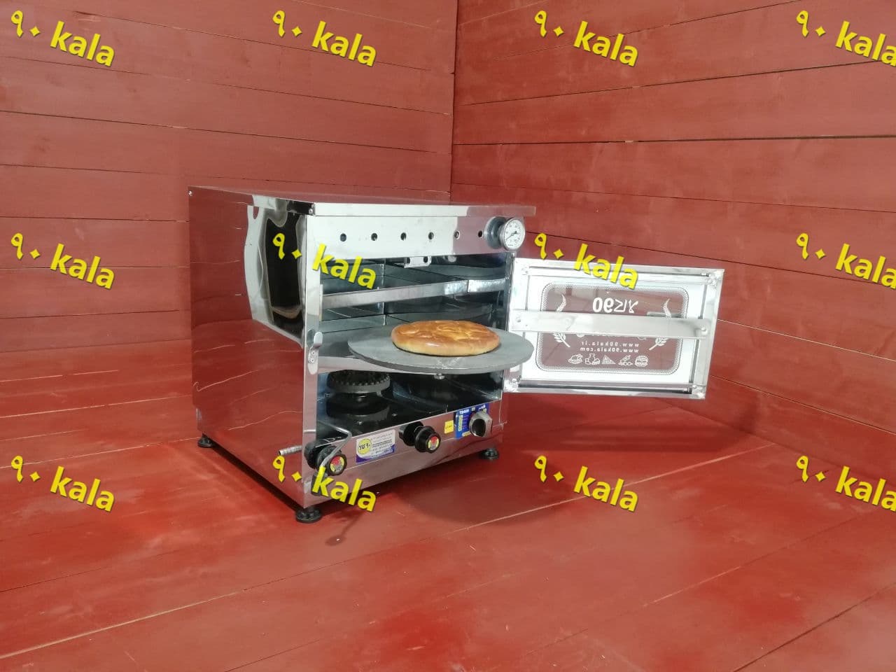فرگازی استیل دو سینی /چدن32/ تایمر /دماسنج /جوجه گردان دار(TG_392) — تصویر ۴