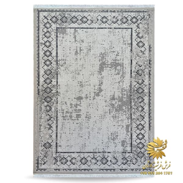 فرش مدرن طرح جدید زمینه طوسی کد 42038