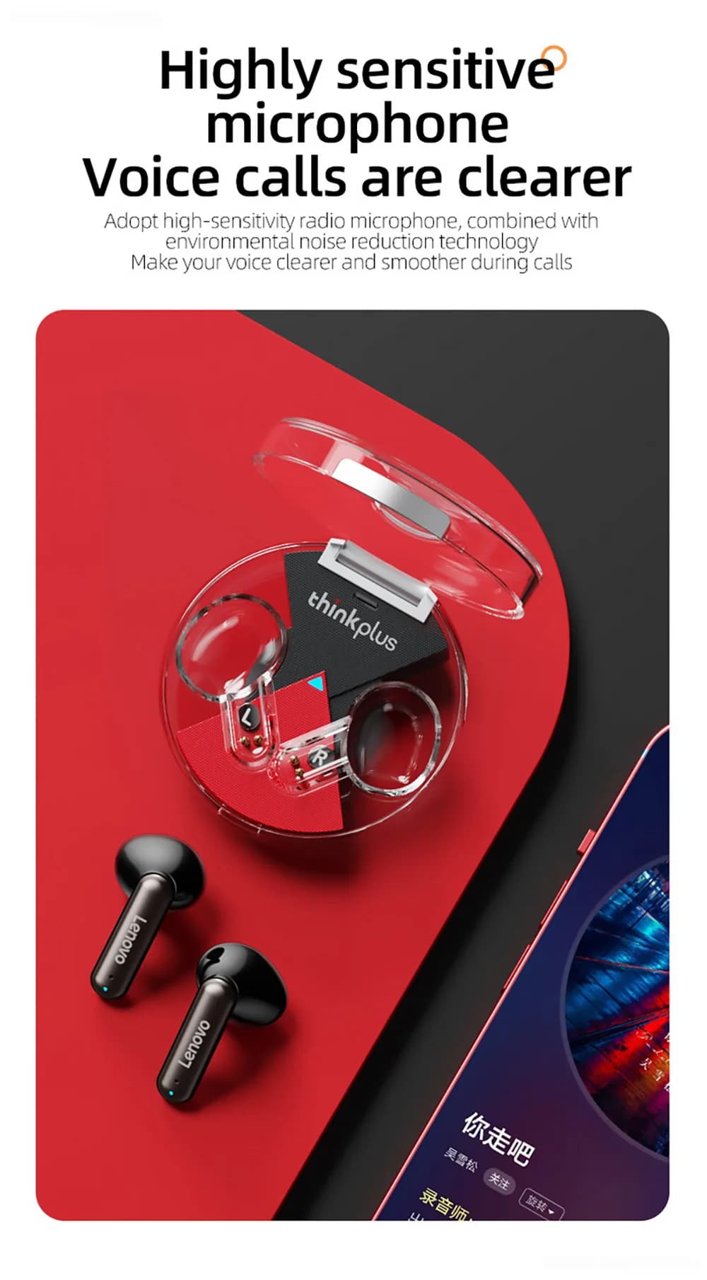 ایرباد بلوتوث لنوو Lenovo LP10 TWS Earphones — تصویر ۸