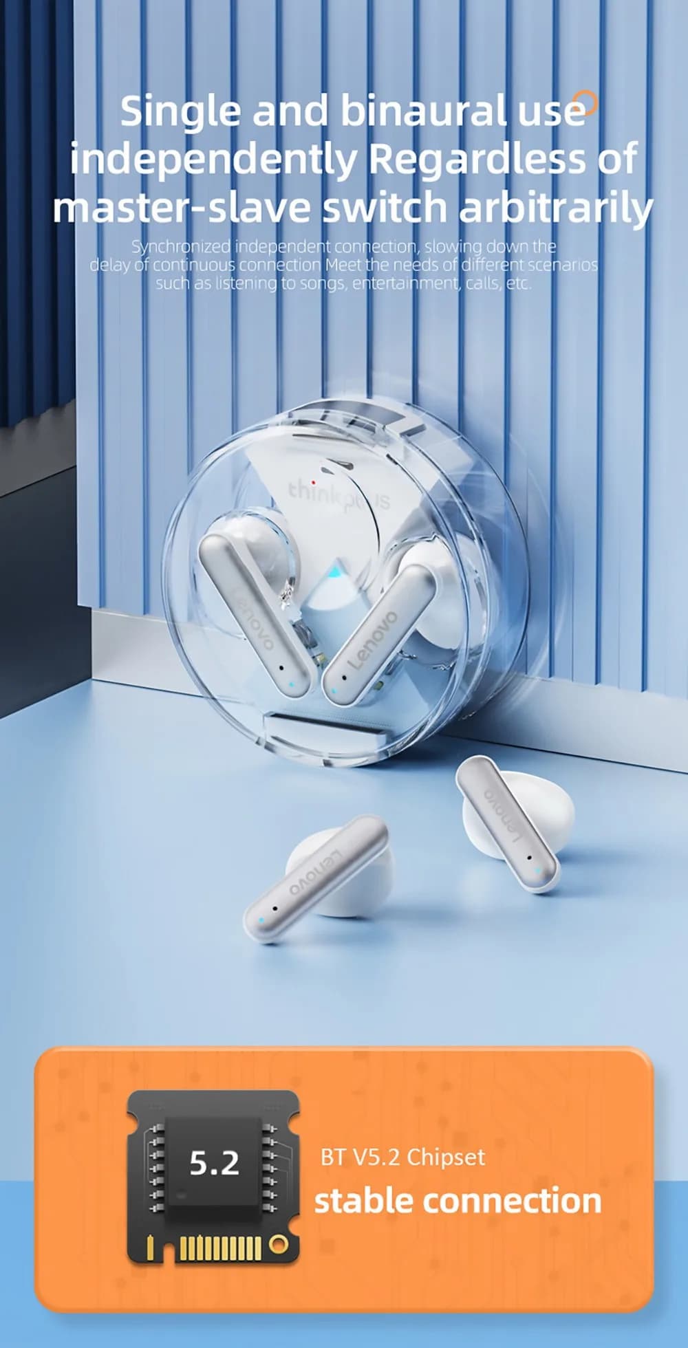 ایرباد بلوتوث لنوو Lenovo LP10 TWS Earphones — تصویر ۷
