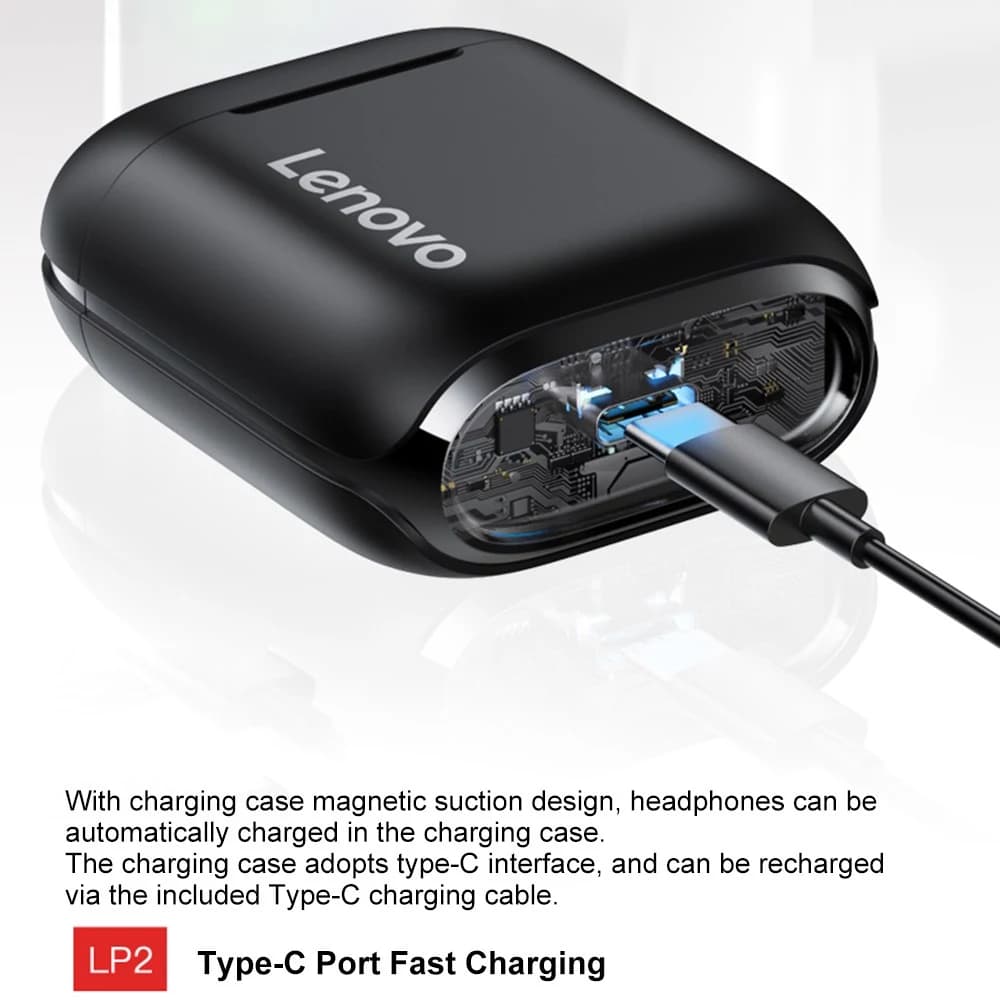 ایرباد بلوتوث لنوو Lenovo LP2 TWS Earphones — تصویر ۸