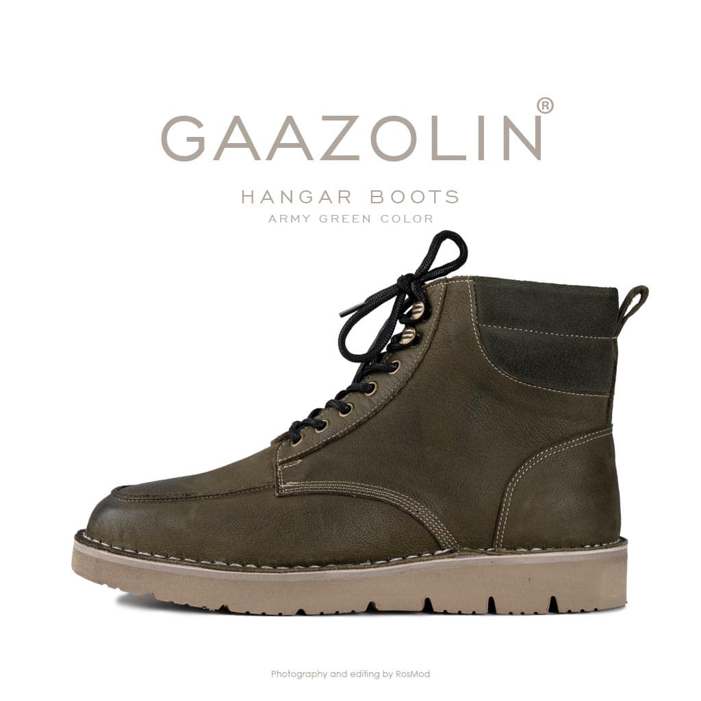 بوت هانگر گازولین سبز ارتشی – GAAZOLIN Hangar Boots Army Green