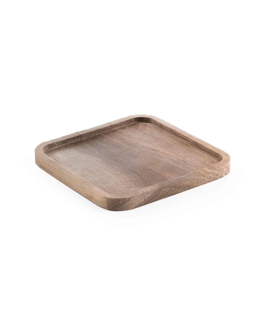 سینی مربع چوب گردو