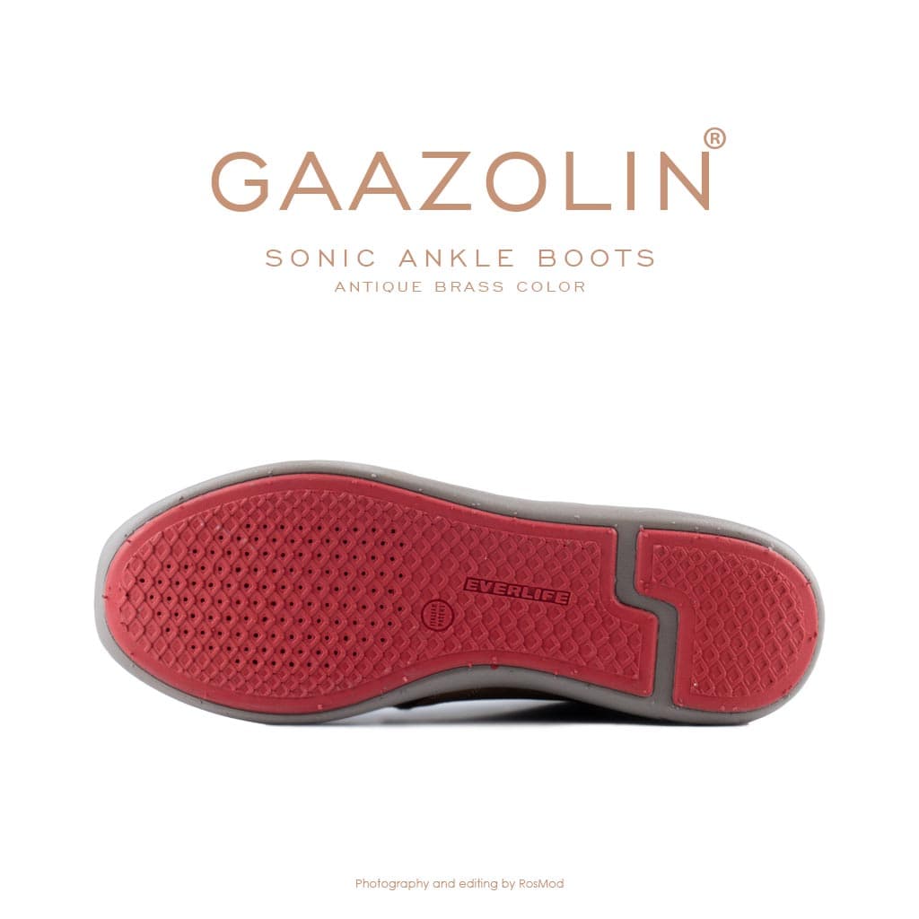 نیم بوت سونیک گازولین عسلی – GAAZOLIN Sonic Ankle Boots Antique Brass — تصویر ۷
