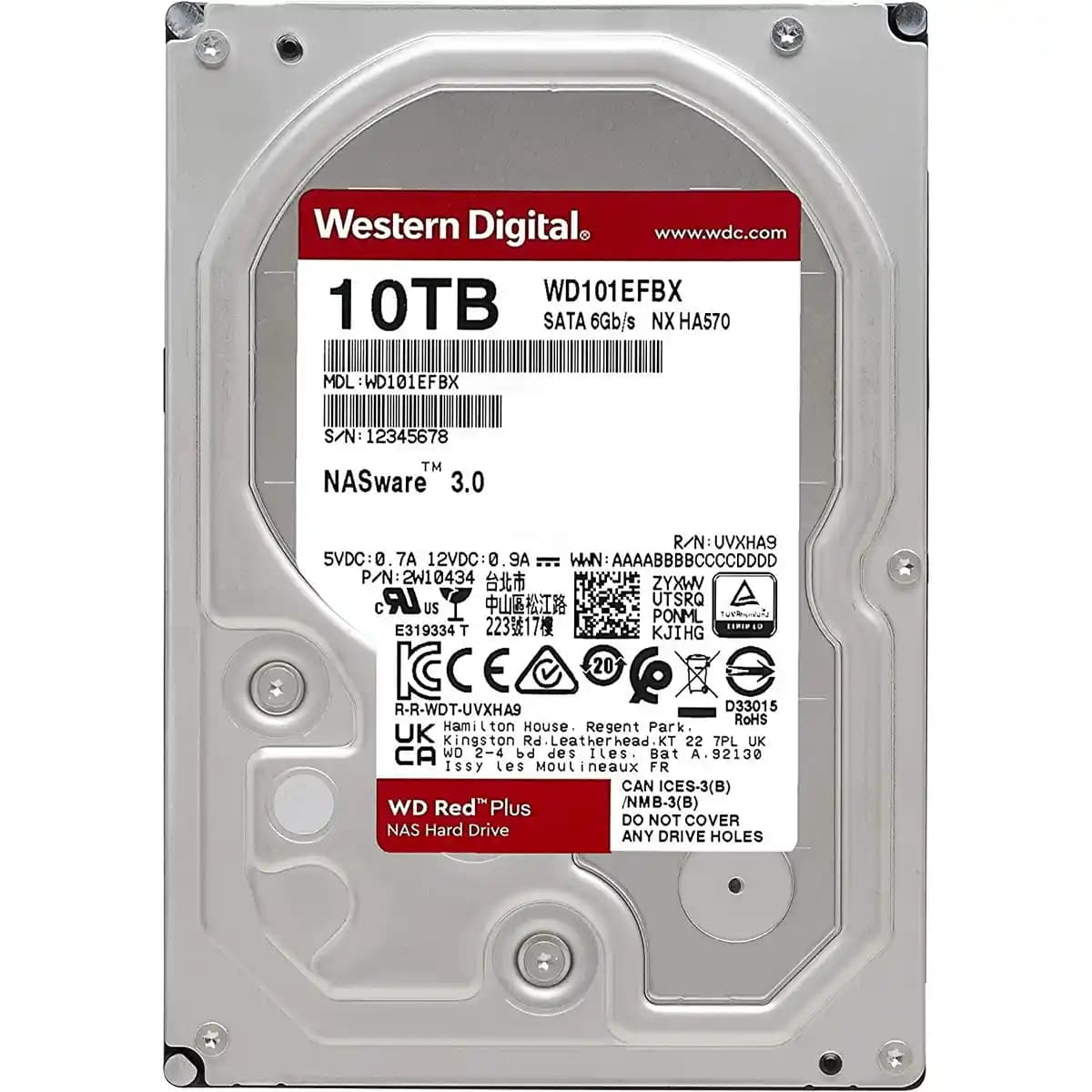 هارد وسترن دیجیتال قرمز پلاس 10 ترابایت WD 10TB Red Plus HDD