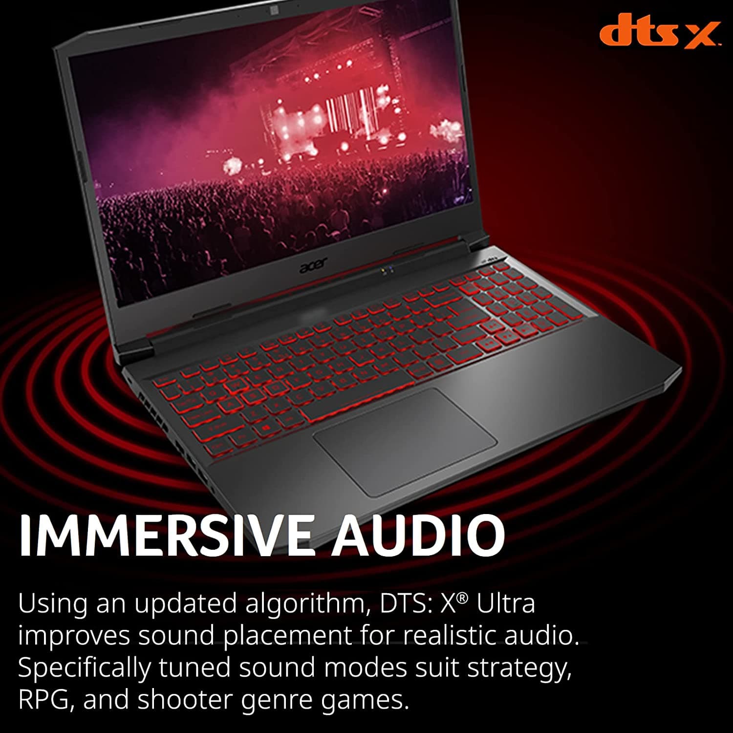 لپ تاپ گیمینگ ایسر با پک گیمینگ Acer Nitro AN515 Gaming Laptop Intel i7 11800H 32GB RAM 2TB SSD RTX 3060 6GB 15.6” FHD IPS — تصویر ۸