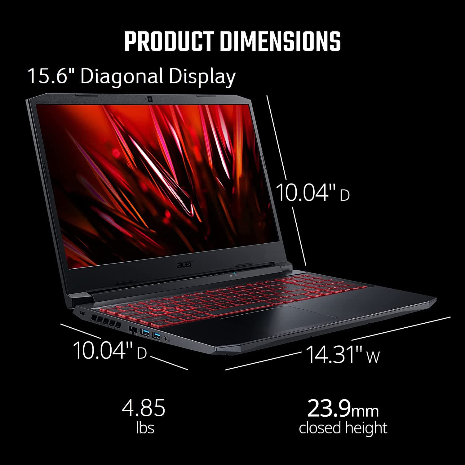 لپ تاپ گیمینگ ایسر با پک گیمینگ Acer Nitro AN515 Gaming Laptop Intel i7 11800H 32GB RAM 2TB SSD RTX 3060 6GB 15.6” FHD IPS — تصویر ۶