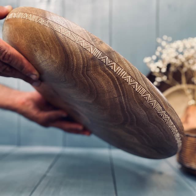 ظرف چوبی پذیرایی گردو کد 0962 — تصویر ۴