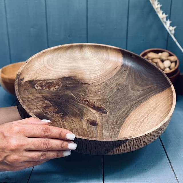 ظرف چوبی پذیرایی گردو کد 931 — تصویر ۶