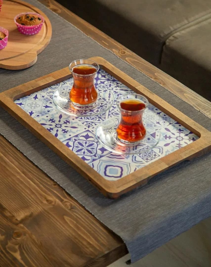 سینی چوبی فانتزی جوی کیچن ترک سایز بزرگ کد 1103
