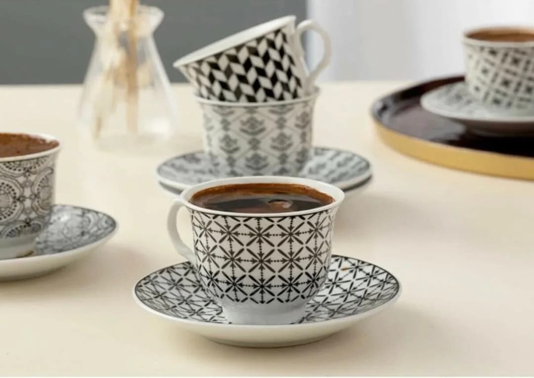 ست 12 پارچه فنجان و نعلبکی (قهوه خوری) انگلیش هوم کد 814 — تصویر ۲