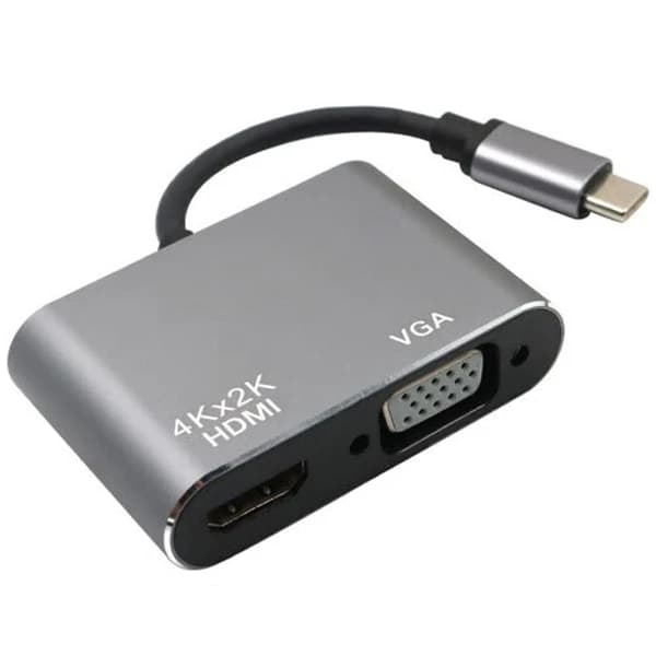مبدل TYPE C TO HDMI/VGA مدل DGK-2IN1 — تصویر ۴