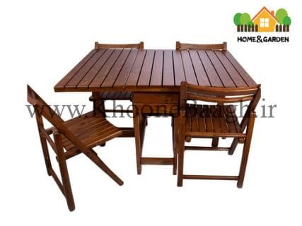 میز و صندلی تاشو 4 نفره مدل افرا