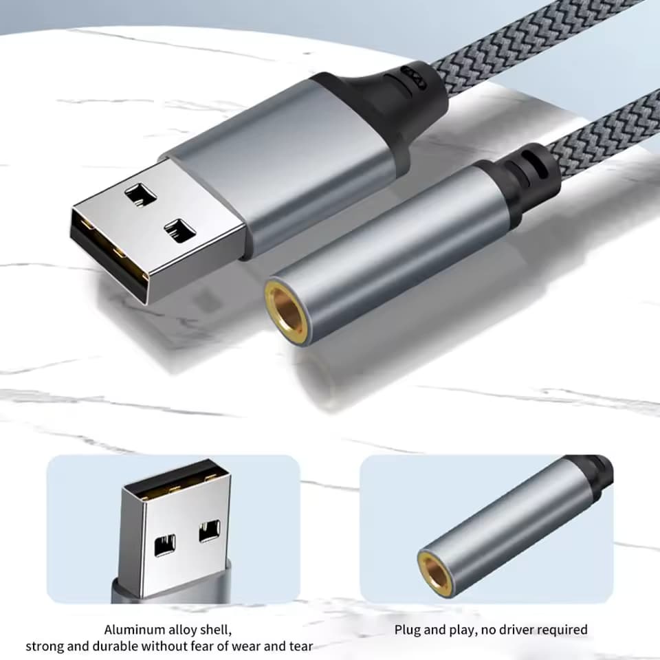 مبدل USB به جک ۳.۵ هدفون و میکروفون — تصویر ۳