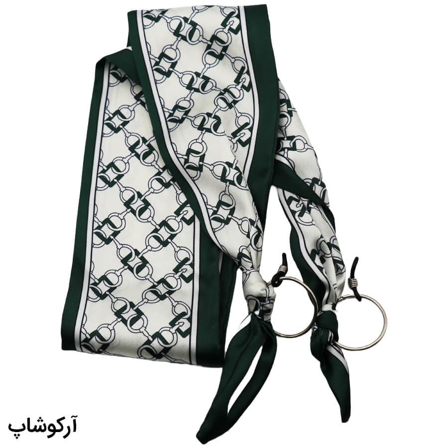 بند عینک با رنگ سبز و از جنس پارچه‌ای (طرح روسری) مدل 992619