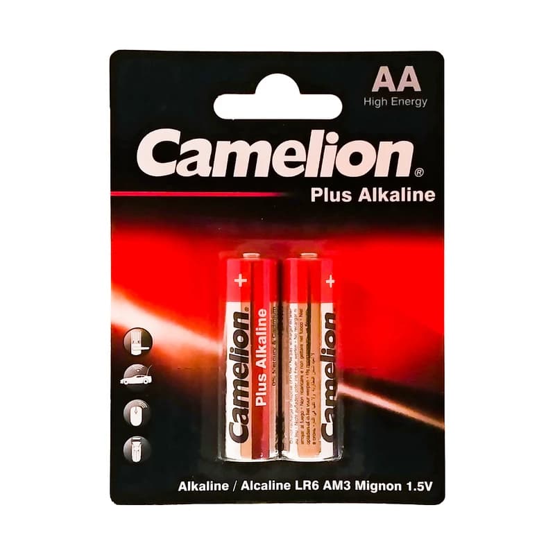 باتری قلمی کملیون مدل Plus Alkaline بسته ۲ عددی کارتی