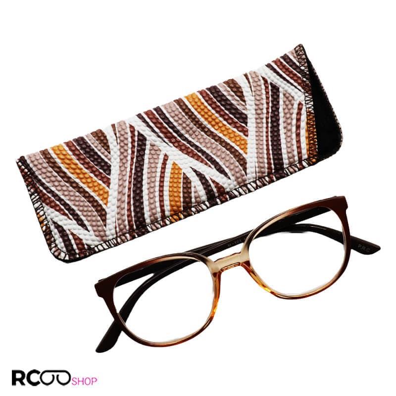 عینک مطالعه تدریجی با نمره +0.50 و +2.00 نزدیک بین با فریم ویفرر و رنگ قهوه ای دو رنگ مدل H101