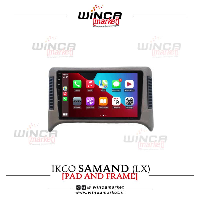 مانیتور سمند ال ایکس LX فابریک اندروید سری M200 اپل کارپلی (قاب بالا)