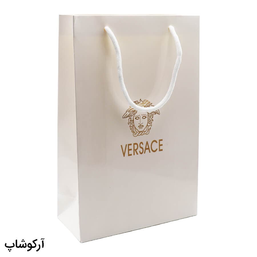 بگ، پاکت و ساک دستی هدیه عینک ورساچه (VERSACE) با طراحی رنگ سفید مدل 992900 — تصویر ۲