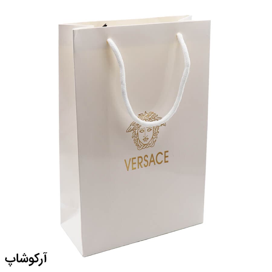 بگ، پاکت و ساک دستی هدیه عینک ورساچه (VERSACE) با طراحی رنگ سفید مدل 992900