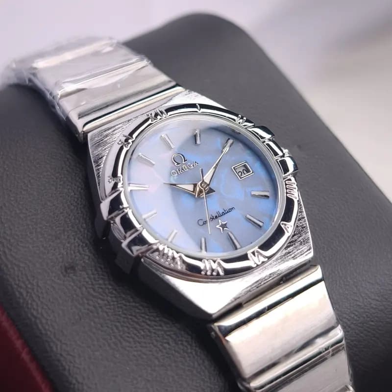 ساعت مچی زنانه امگا کانسلیشن مدل ایندکس نقره ای تیفانی (Omega Constellation) — تصویر ۲