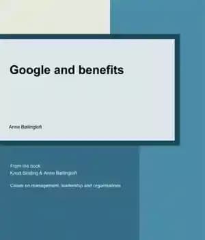 دانلود کتاب Google and benefits Cases on Management, Leadership and Organisations – Google و موارد مربوط به مدیریت ، رهبری…