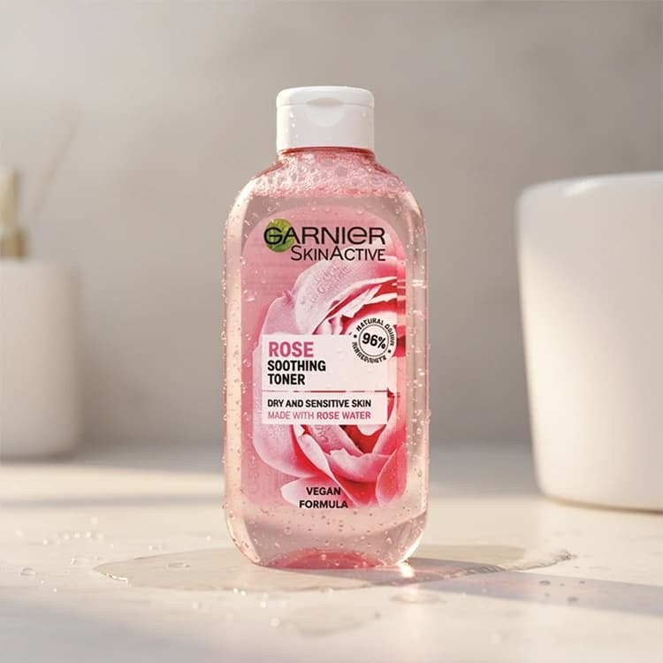 تونر Garnier مدل Rose Floral Water حجم 200 میلی لیتر — تصویر ۵