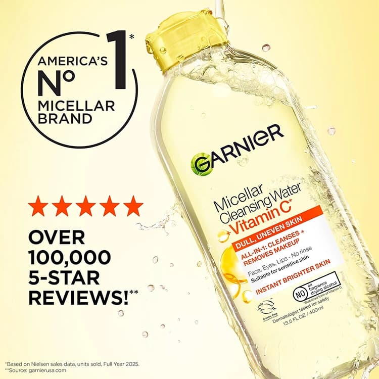میسلار واتر Garnier مدل Vitamin C حجم 400 میلی لیتر — تصویر ۶