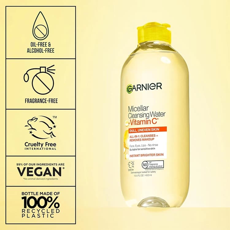 میسلار واتر Garnier مدل Vitamin C حجم 400 میلی لیتر — تصویر ۵
