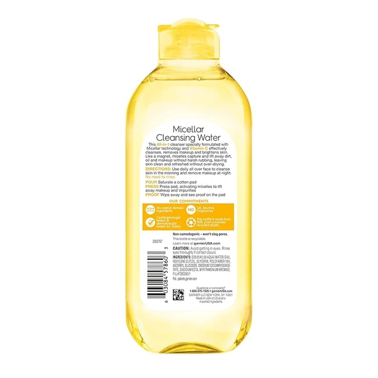 میسلار واتر Garnier مدل Vitamin C حجم 400 میلی لیتر — تصویر ۲
