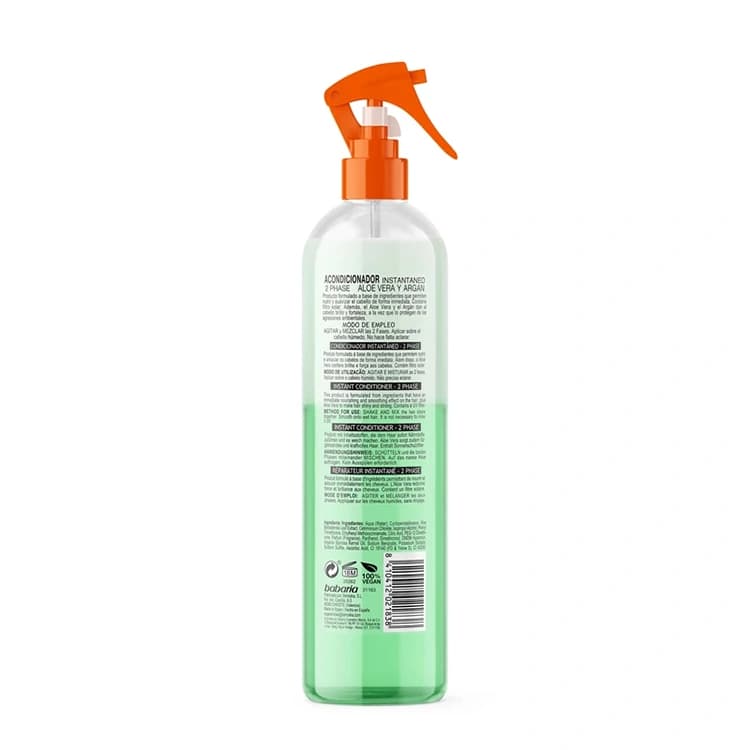 اسپری مو Babaria مدل Aloe Vera Acondicionador 2 Phase حجم 500 میلی لیتر — تصویر ۴