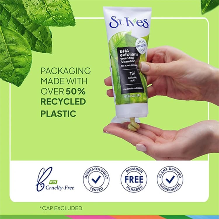 اسکراب و لایه بردار St Ives مدل BHA Exfoliant Green Tea and Bamboo وزن 170 گرم — تصویر ۳