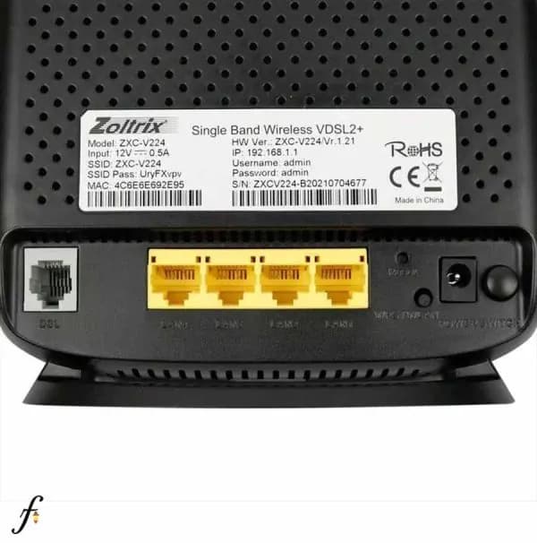 مودم روتر VDSL/ADSL زولتریکس مدل ZXC-V224 دو آنتن 300N — تصویر ۲
