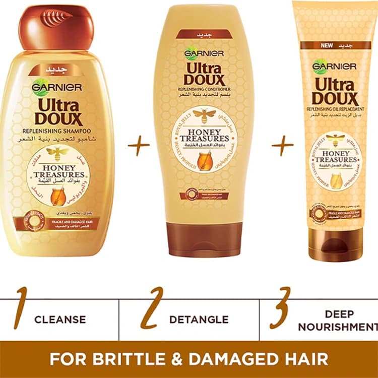 کرم مو Garnier مدل Ultra Doux Replenishing حجم 300 میلی لیتر — تصویر ۳