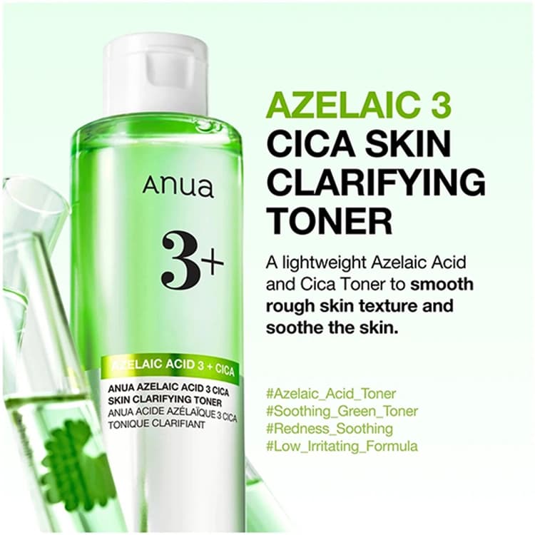 تونر Anua مدل Azelaic Acid 3 Plus Cica حجم 250 میلی لیتر — تصویر ۴