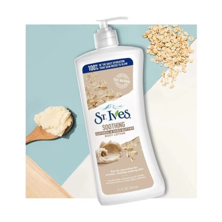 لوسیون بدن St Ives مدل Soothing Oatmeal and Shea Butter حجم 621 میلی لیتر — تصویر ۲