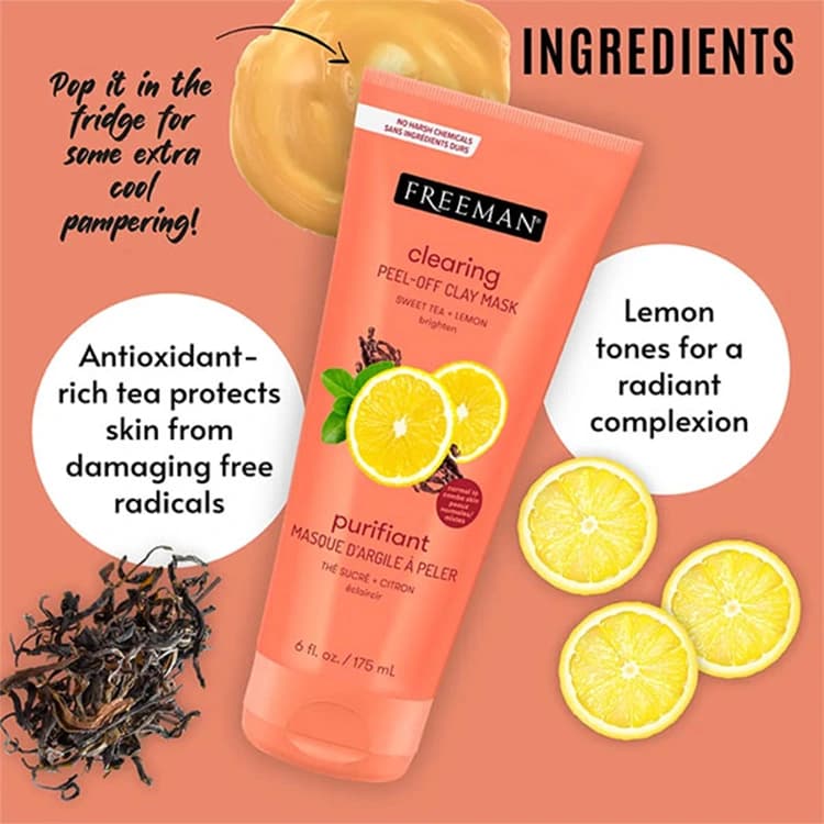 ماسک صورت Freeman مدل Clearing Sweet Tea and Lemon حجم 175 میلی لیتر — تصویر ۲