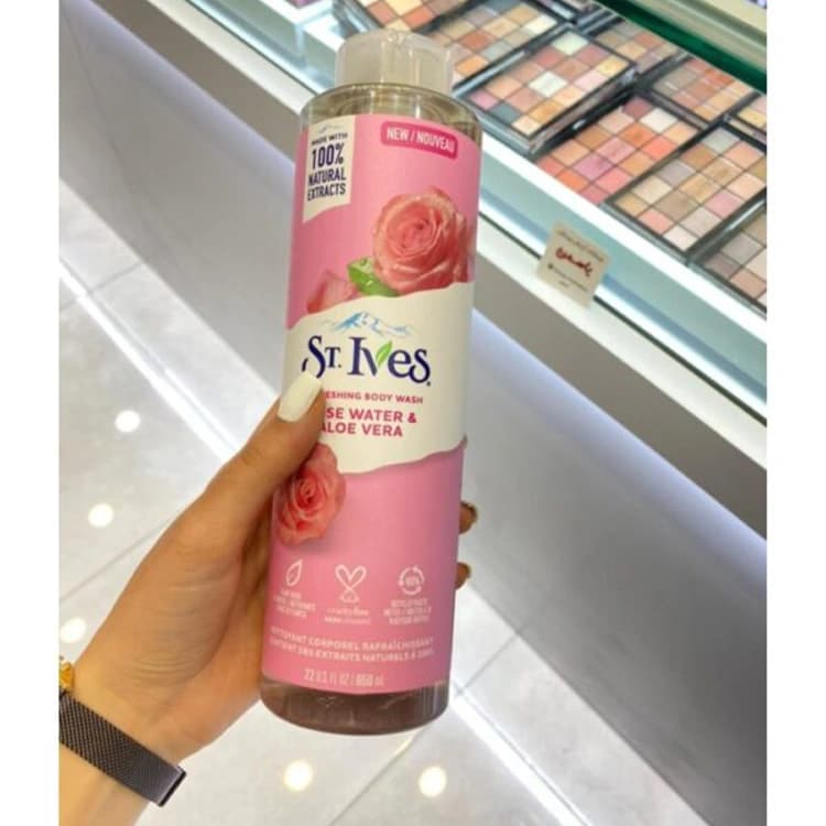 شامپو بدن St Ives مدل Rose Water and Aloe Vera حجم 650 میلی لیتر — تصویر ۳