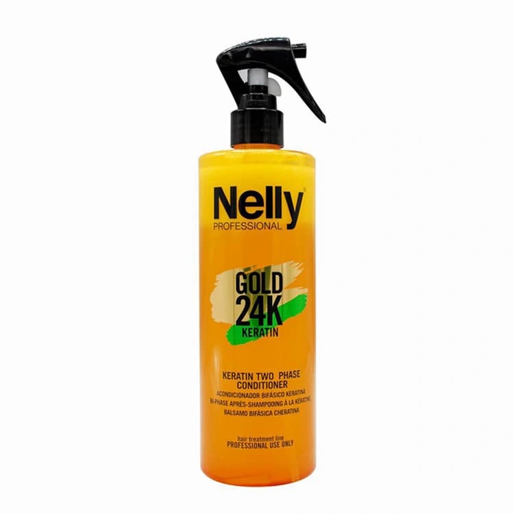 اسپری مو Nelly مدل Gold 24K Keratin 2 Phase حجم 400 میلی لیتر