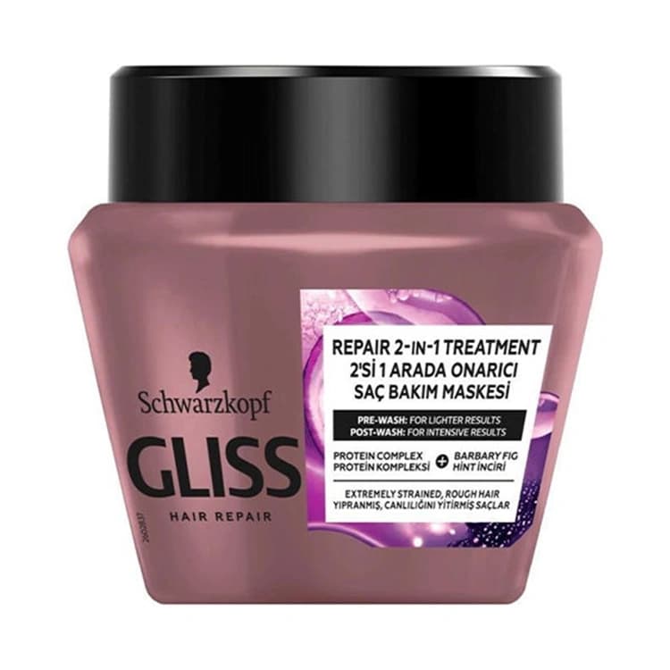 ماسک مو GLISS مدل Repair 2 in 1 حجم 300 میلی لیتر