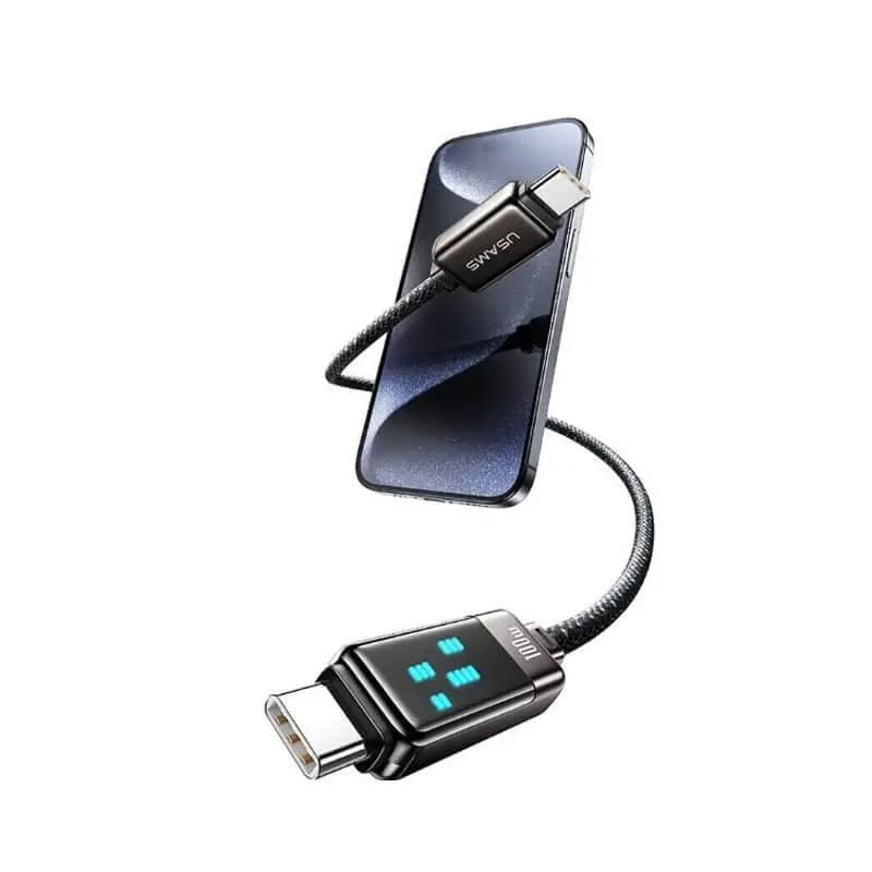کابل شارژ USB-C to USB-C یوسمز مدل US-SJ744 با طول 1.2 متر توان 100 وات — تصویر ۲